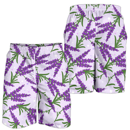 Lavender Pattern Print Design LV02 Mens Shorts