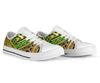 Polynesian Tribal Color White Bottom Low Top Shoes