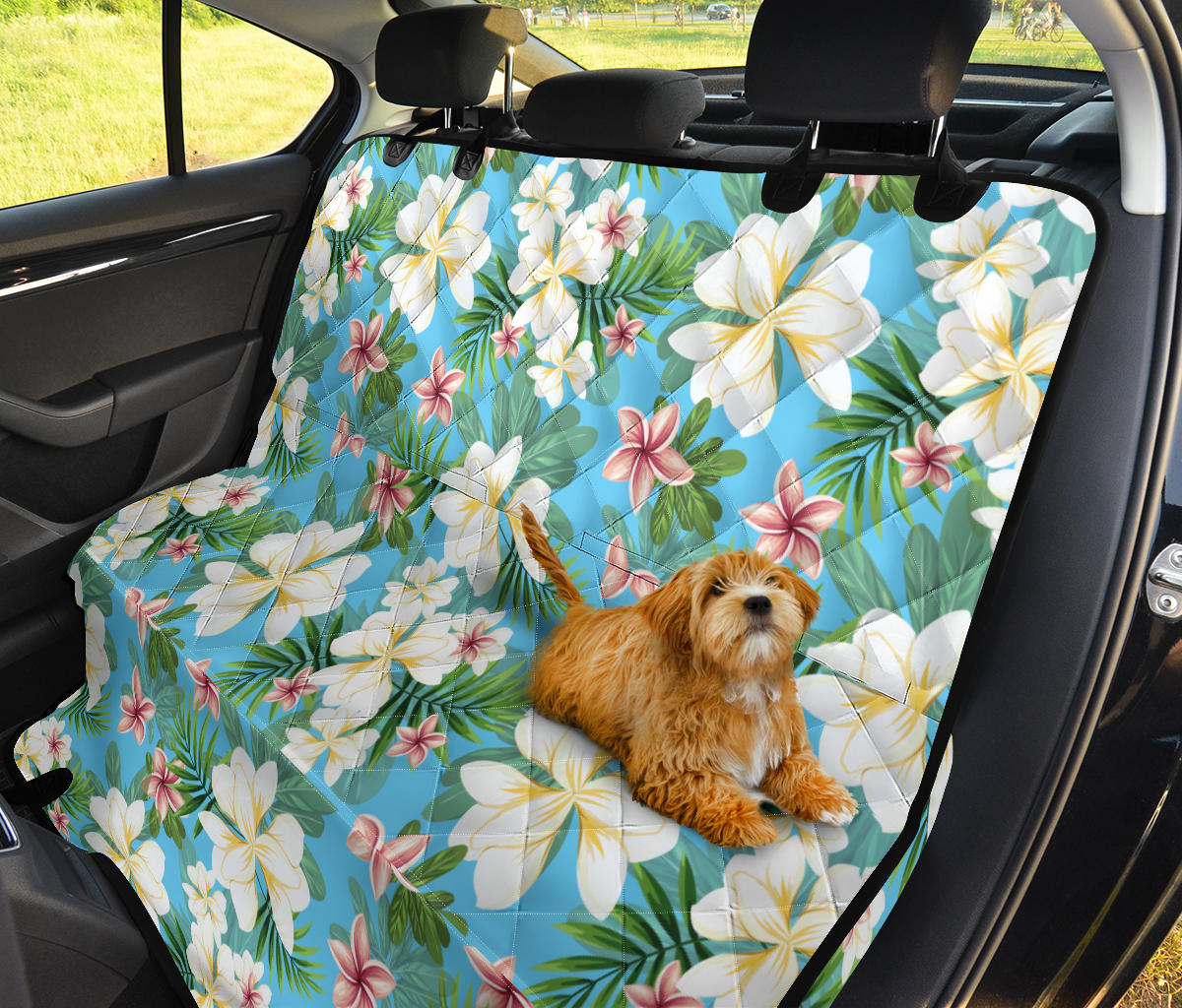 Plumeria Pattern Print Design PM028 Rear Dog  Seat Cover