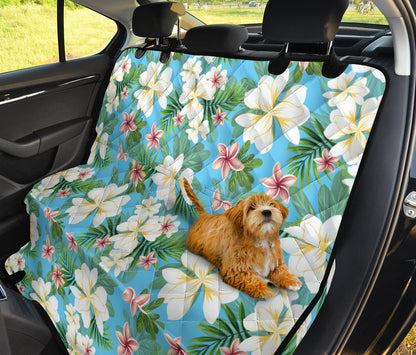 Plumeria Pattern Print Design PM028 Rear Dog  Seat Cover