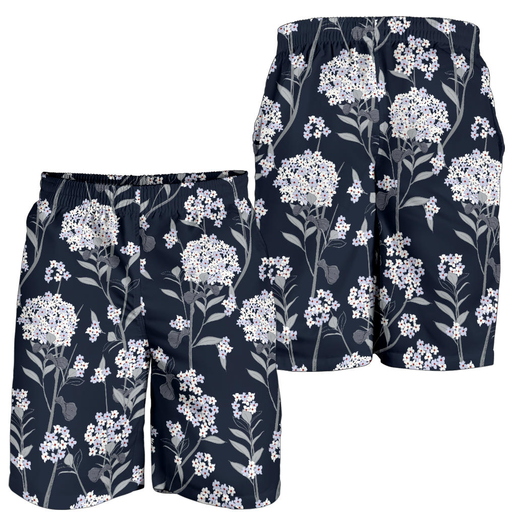 Hydrangea Pattern Print Design HD07 Mens Shorts