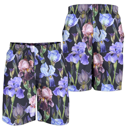 Iris Pattern Print Design IR04 Mens Shorts