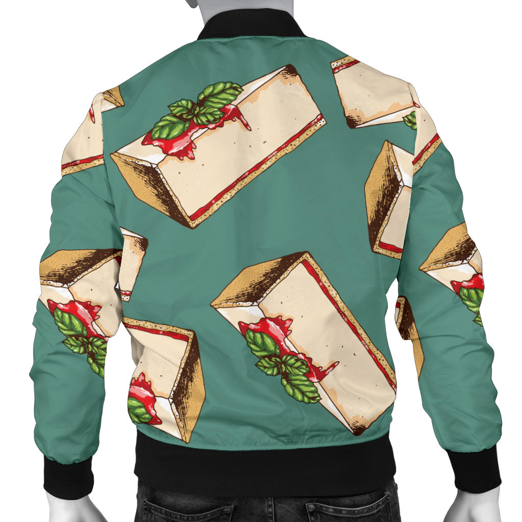 Cheesecake Pattern Print Design CK02 Men Bomber Jacket
