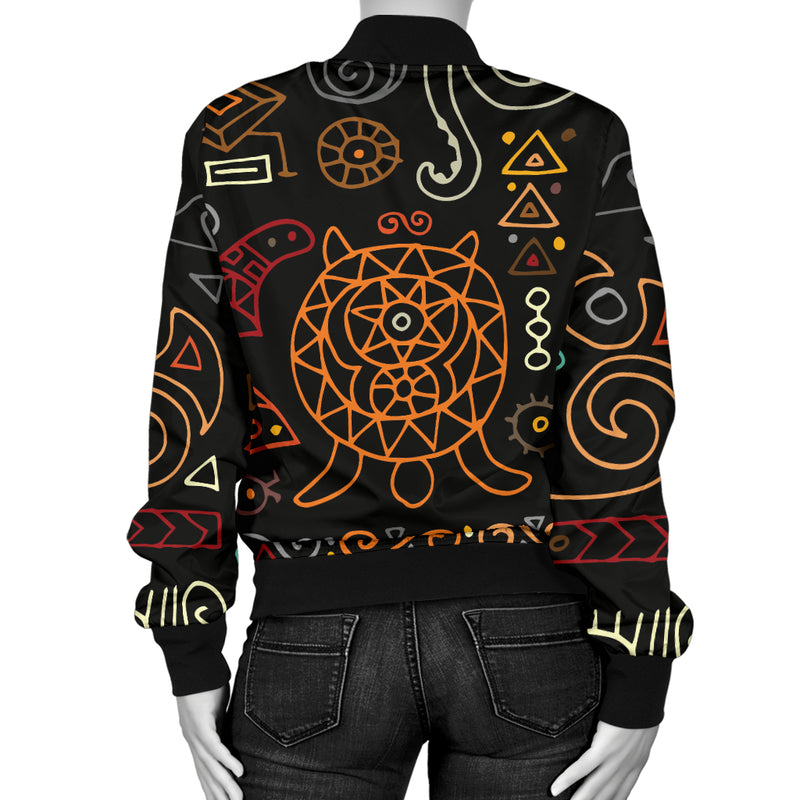 Polynesian Pattern Print Design A04 Women's Bomber Jacket