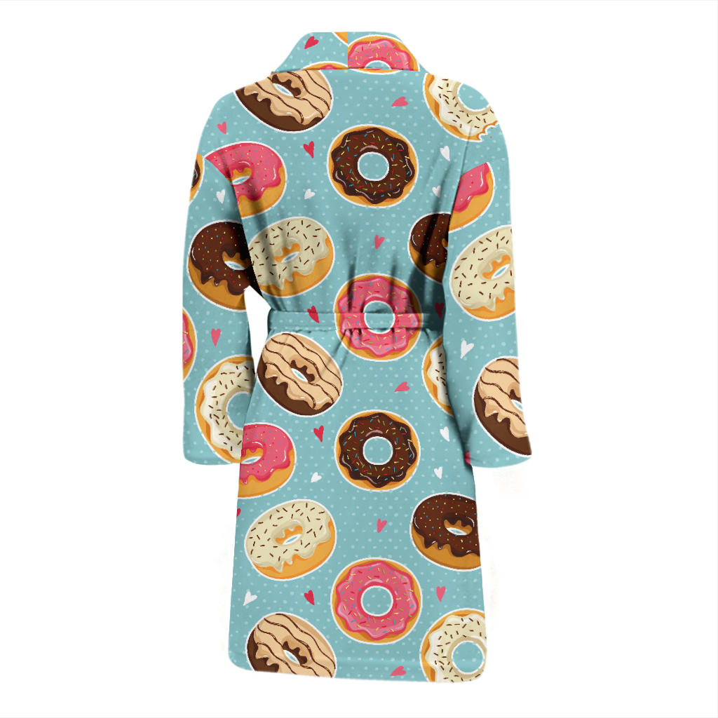 Donut Pattern Print Design DN04 Men Bathrobe