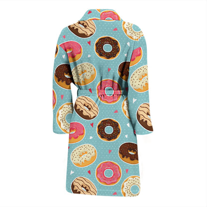 Donut Pattern Print Design DN04 Men Bathrobe