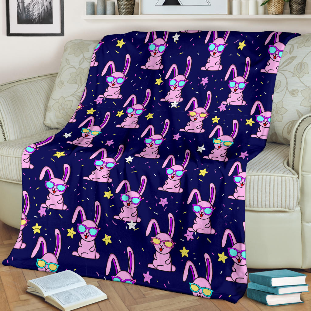Rabbit Baby Pattern Print Design RB015 Fleece Blanket