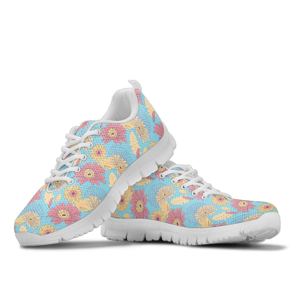 Gerberas Pattern Print Design GB04 Sneakers White Bottom Shoes