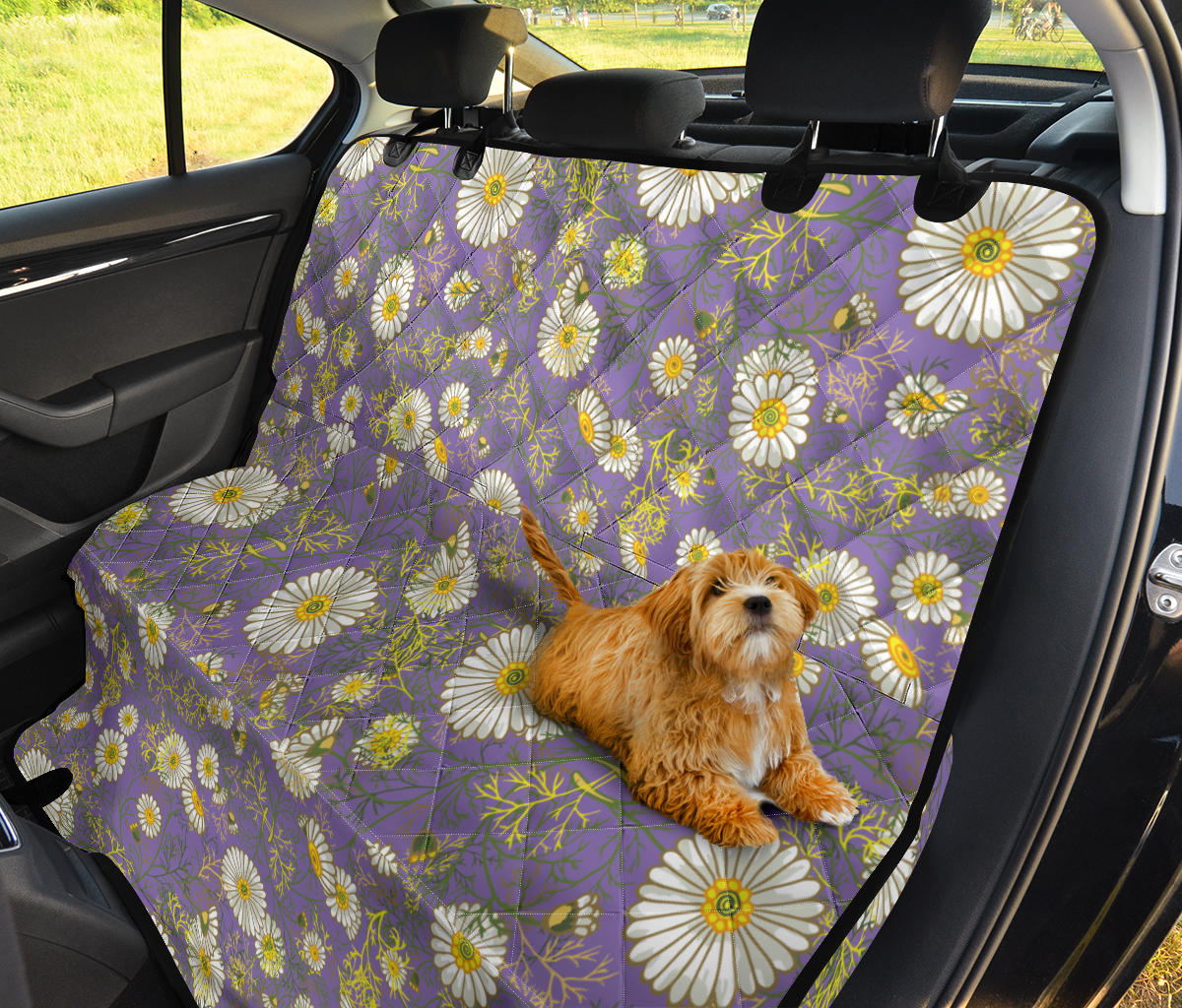 Daisy Pattern Print Design DS011 Rear Dog  Seat Cover