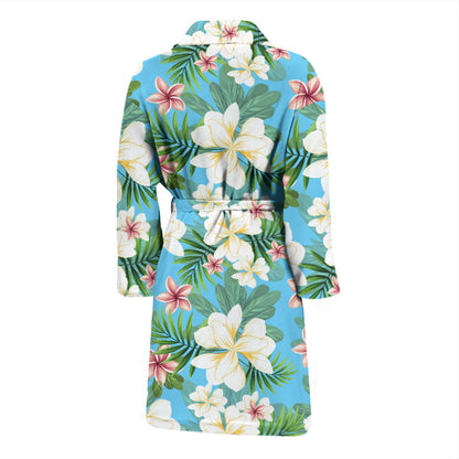 Plumeria Pattern Print Design PM028 Men Bathrobe