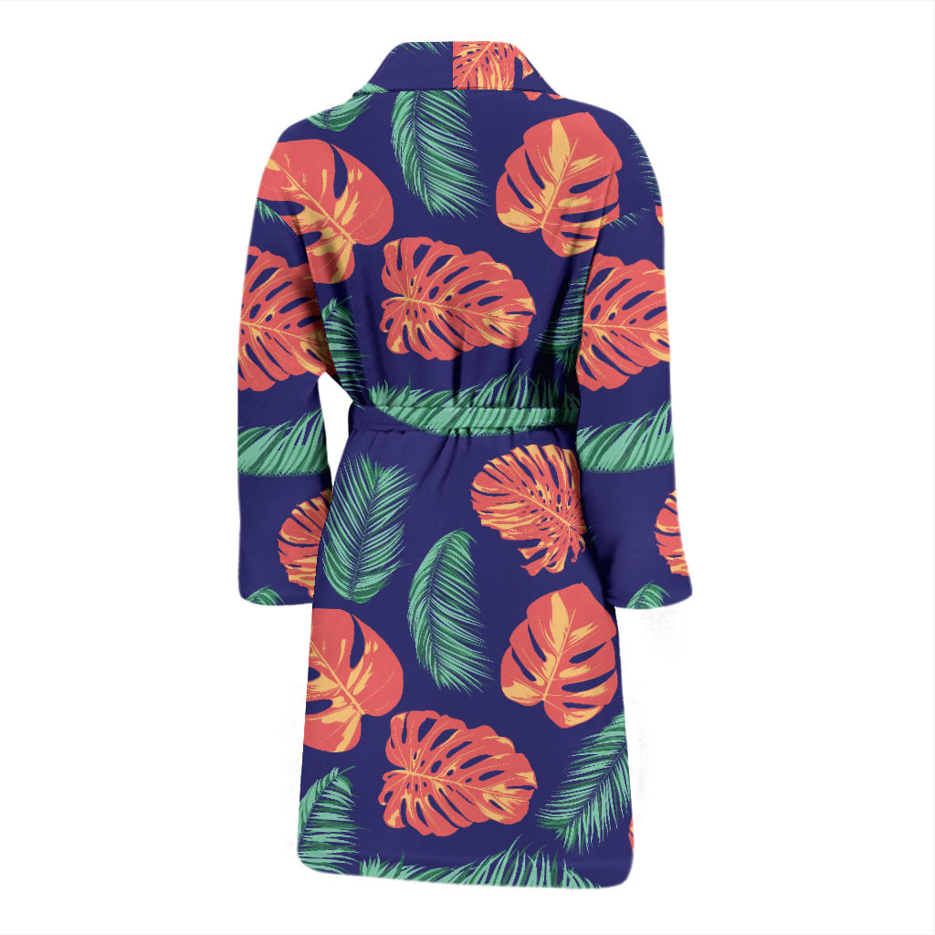 Palm Leaves Pattern Print Design PL011 Men Bathrobe