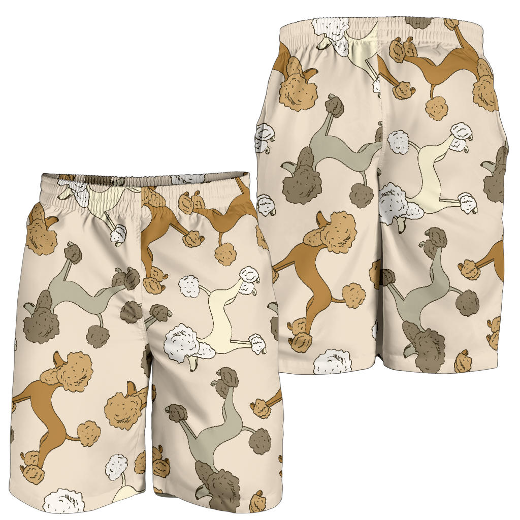 Poodle Pattern Print Design A01 Mens Shorts