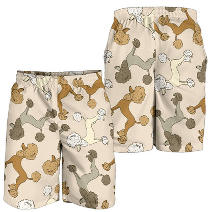 Poodle Pattern Print Design A01 Mens Shorts