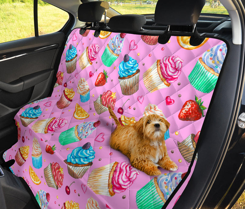 Cupcake Pattern Print Design CP05 Rear Dog  Seat Cover