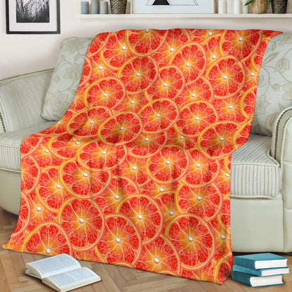 Grapefruit Pattern Print Design GF06 Fleece Blanket