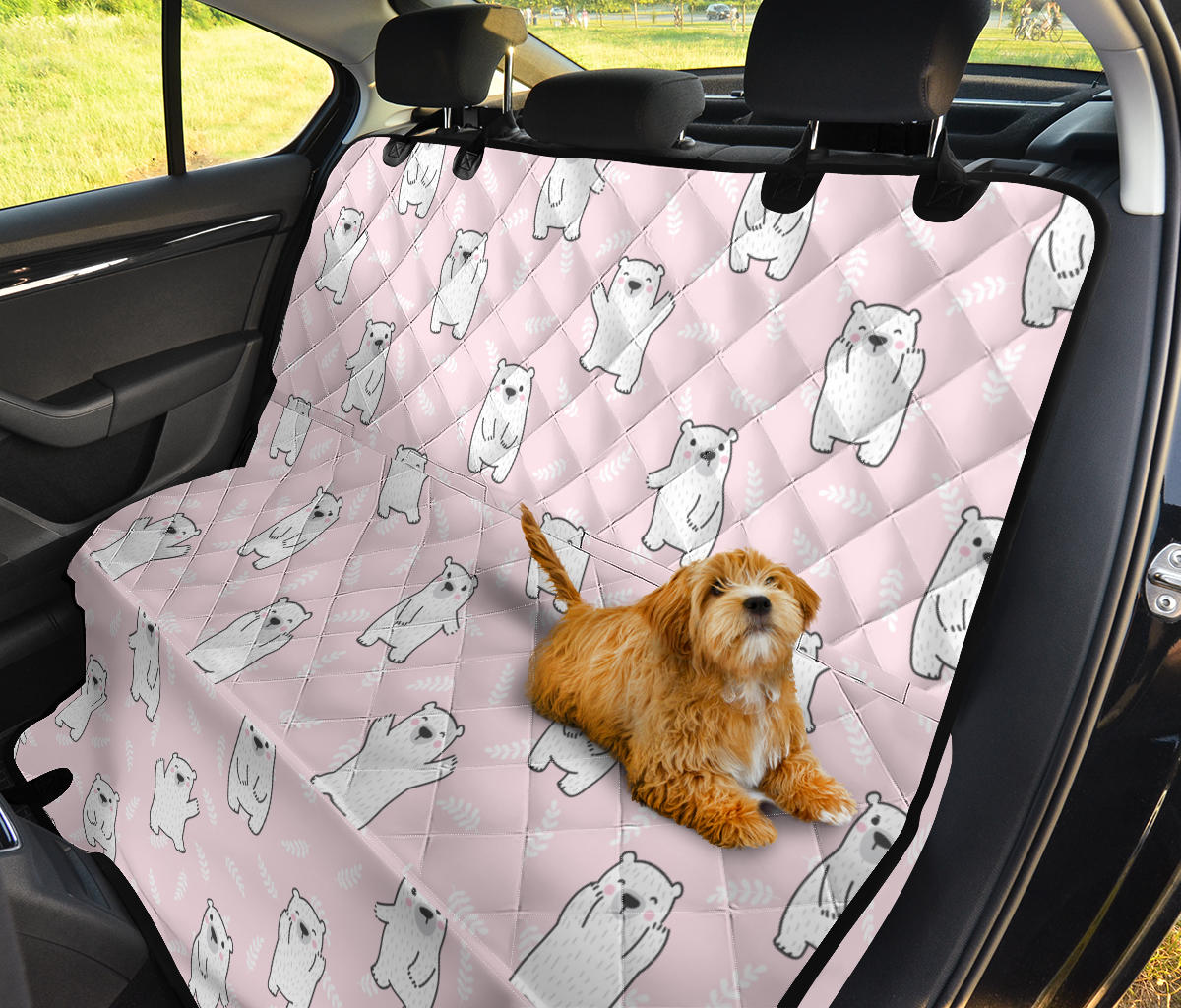 Polar Bear Pattern Print Design PB09 Rear Dog  Seat Cover