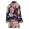 Peony Pattern Print Design PE03 Women Bathrobe