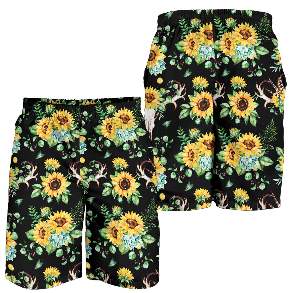 Sunflower Pattern Print Design SF08 Mens Shorts