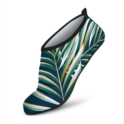 Sun Spot Tropical Palm Leaves hower Curtain Aqua Water Shoes