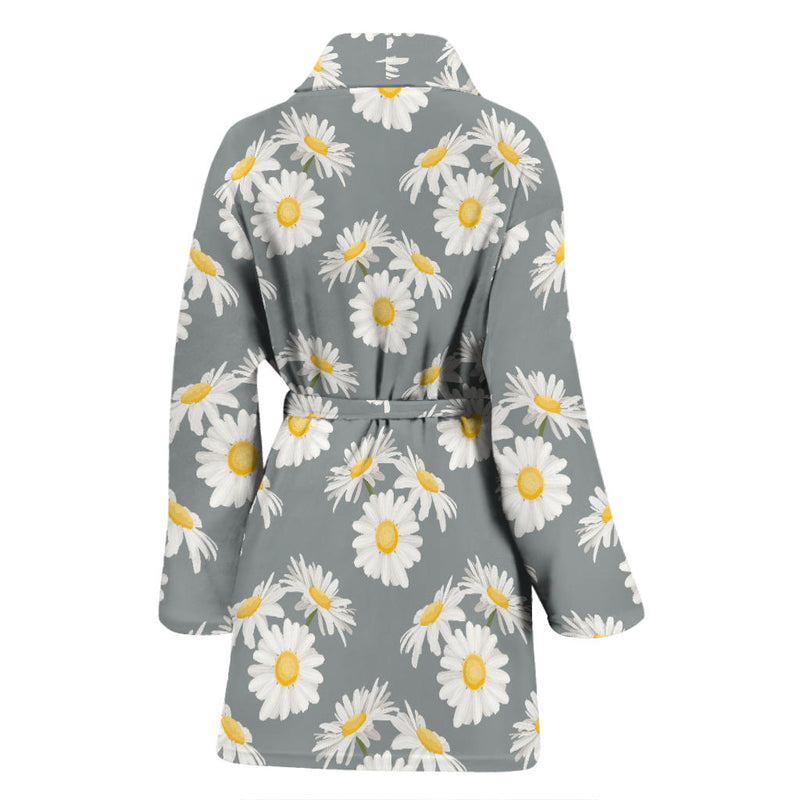 Daisy Pattern Print Design DS09 Women Bathrobe