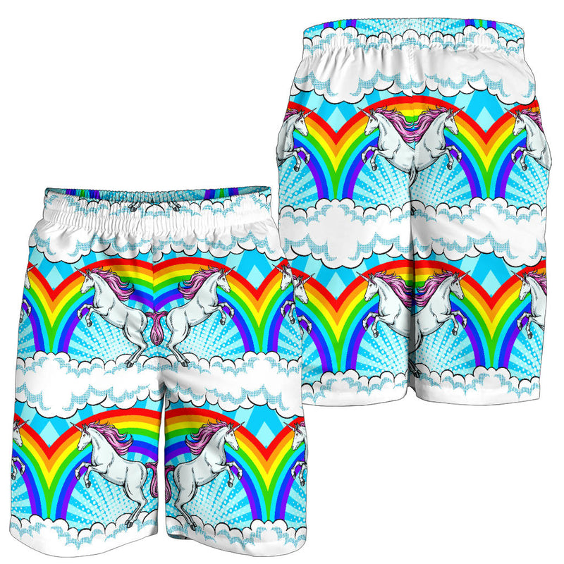 Unicorn Rainbow Mens Shorts