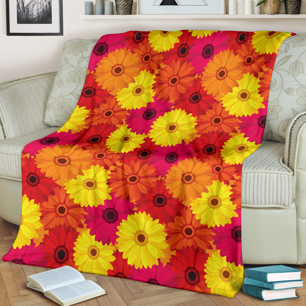 Gerberas Pattern Print Design GB05 Fleece Blanket