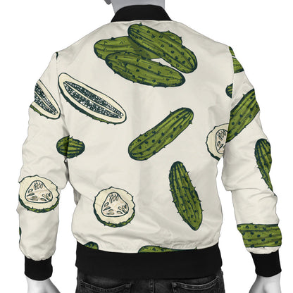 Cucumber Pattern Print Design CC05 Men Bomber Jacket