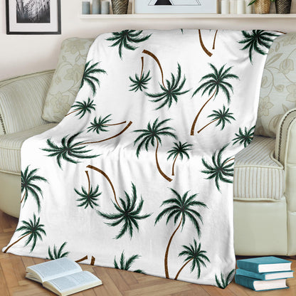 Palm Tree Pattern Print Design PT07 Fleece Blanket