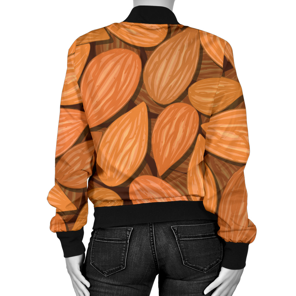 Almond Pattern Print Design 01 Women's Bomber Jacket