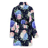 Hydrangea Pattern Print Design HD01 Women Bathrobe