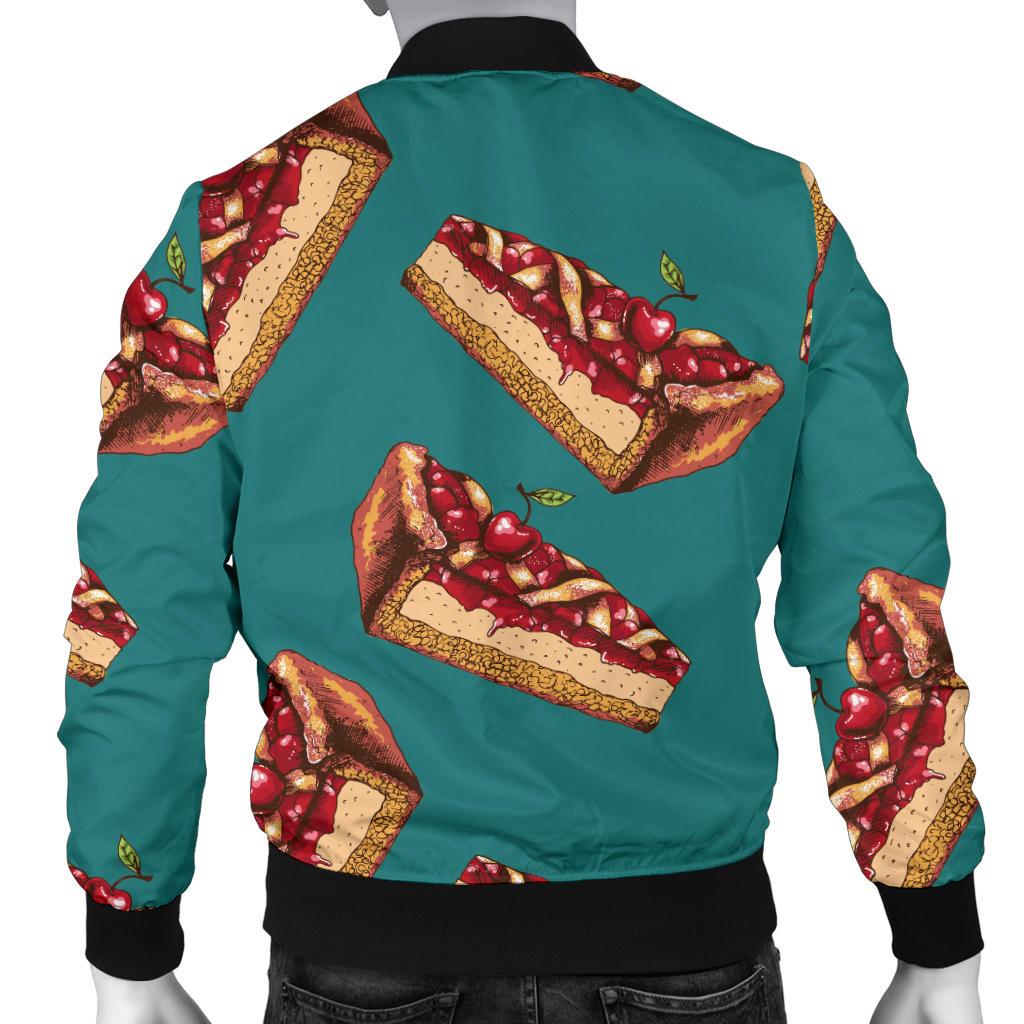 Cheesecake Cherry Pattern Print Design CK03 Men Bomber Jacket