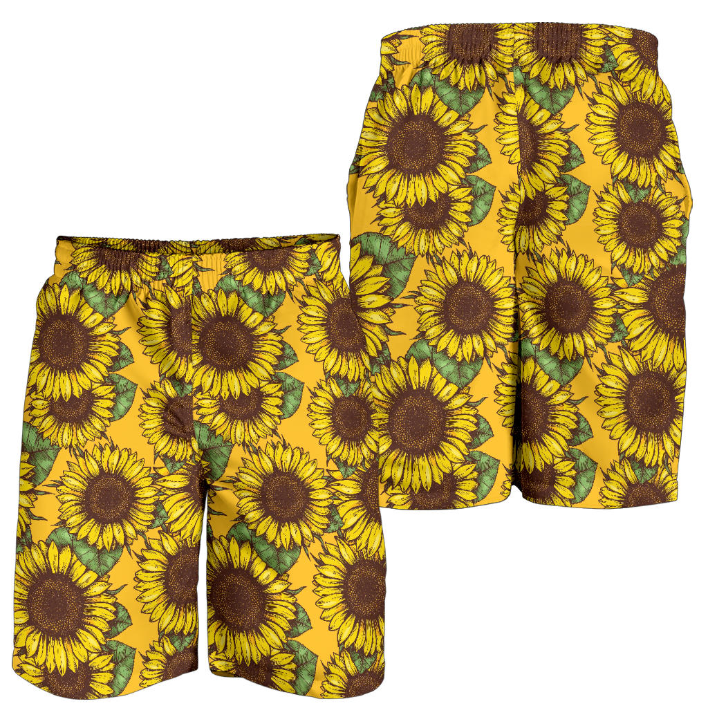 Sunflower Pattern Print Design SF04 Mens Shorts