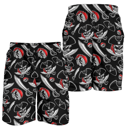 Pirate Pattern Print Design A05 Mens Shorts