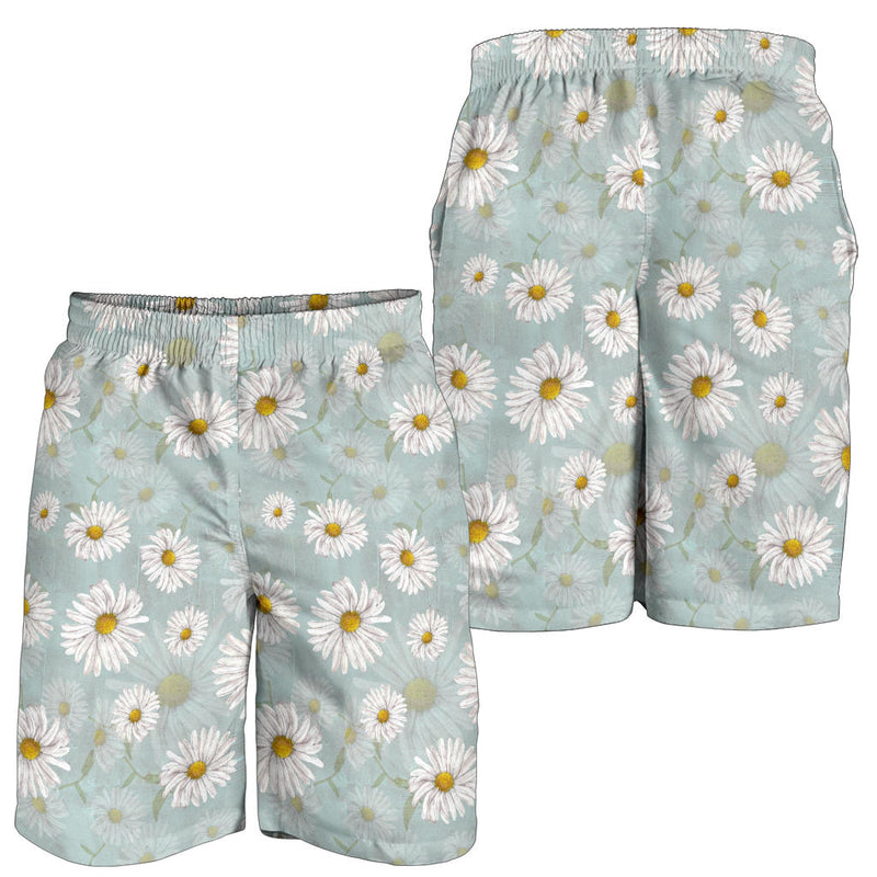 Daisy Pattern Print Design DS012 Mens Shorts