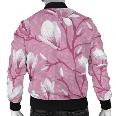 Magnolia Pattern Print Design MAG05 Men Bomber Jacket