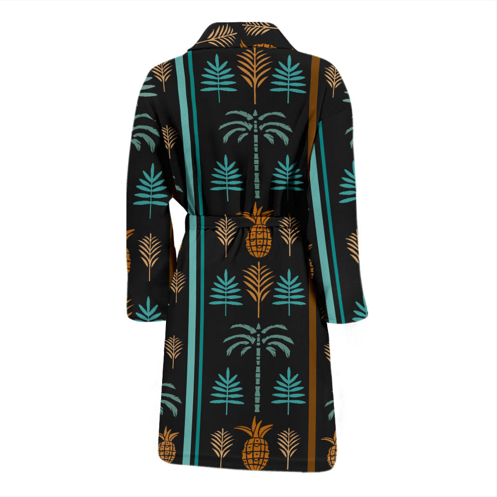 Hawaiian Themed Pattern Print Design H023 Men Bathrobe