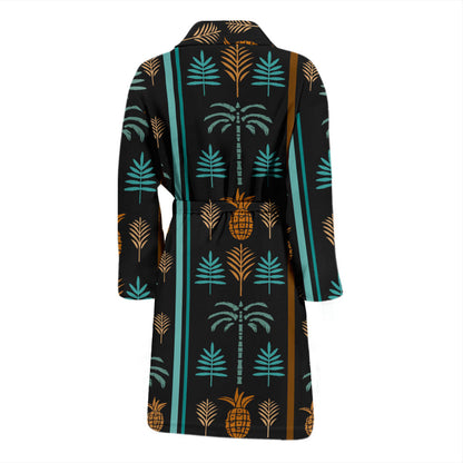 Hawaiian Themed Pattern Print Design H023 Men Bathrobe