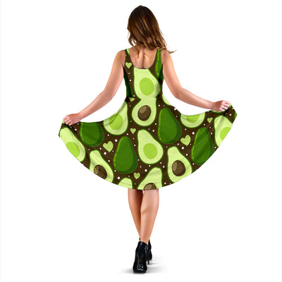 Avocado Pattern Print Design AC04 Midi Dress