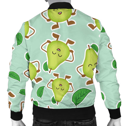 Avocado Pattern Print Design AC011 Men Bomber Jacket
