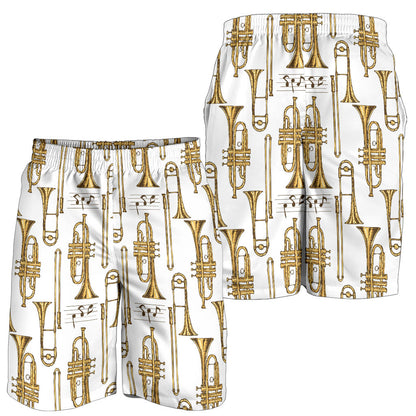 Trombone Pattern Print Design 04 Mens Shorts