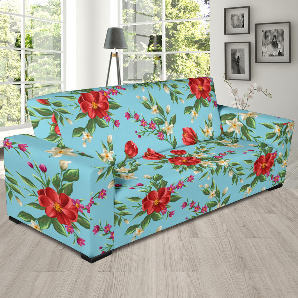 Summer Floral Pattern Print Design SF011 Sofa Slipcover