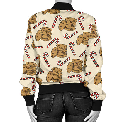 Cookie Pattern Print Design 04 Women's Bomber Jacket