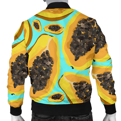 Papaya Pattern Print Design PP03 Men Bomber Jacket