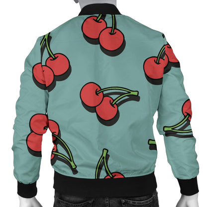 Cherry Pattern Print Design CH03 Men Bomber Jacket