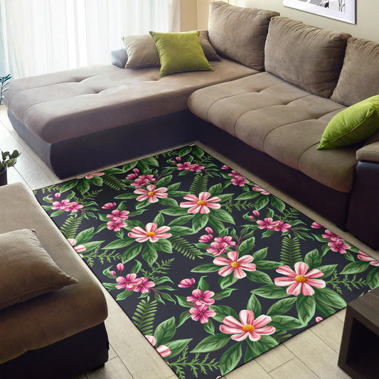 Summer Floral Pattern Print Design SF010 Area Rugs