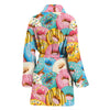 Donut Pattern Print Design DN01 Women Bathrobe