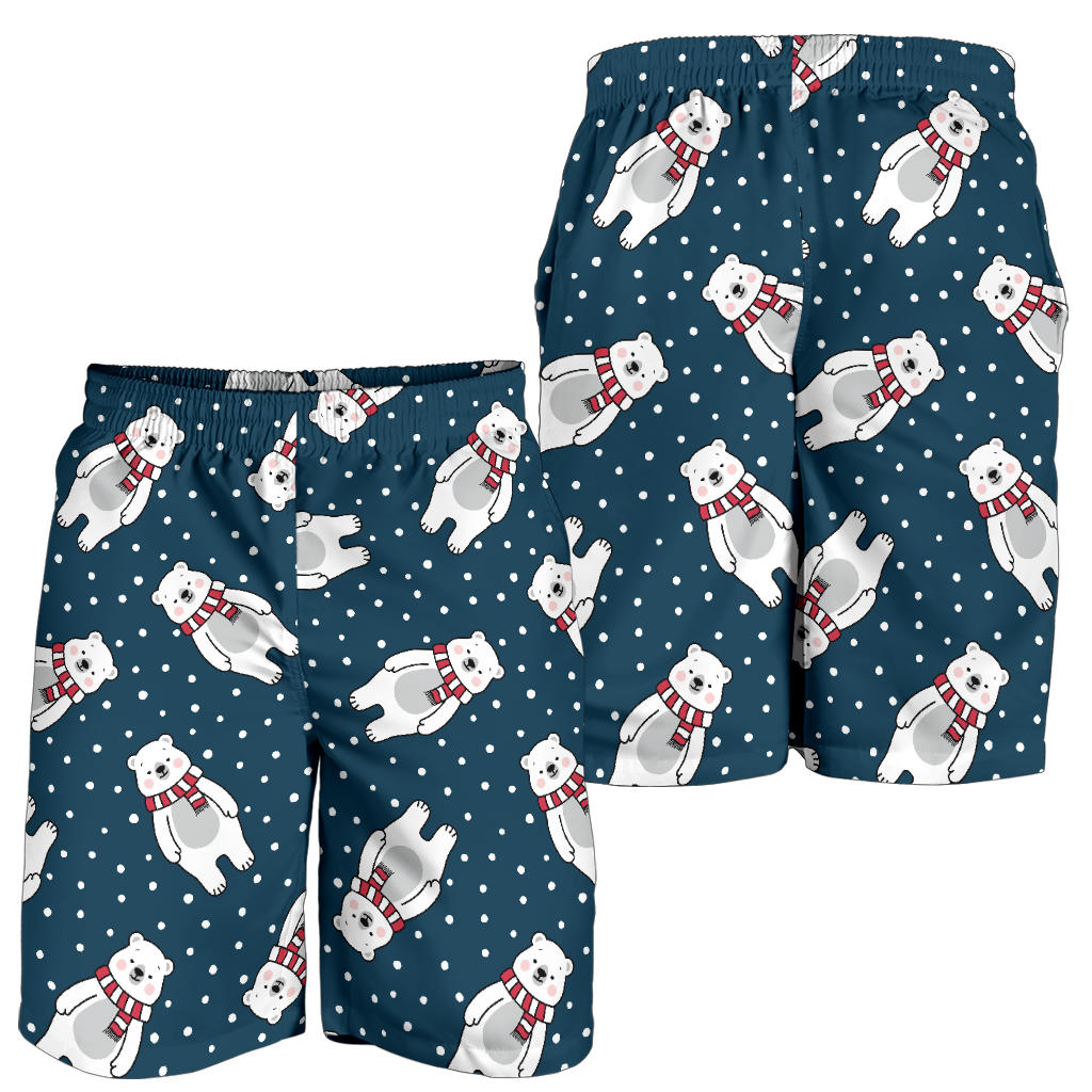 Polar Bear Pattern Print Design PB05 Mens Shorts