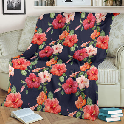 Tropical Flower Pattern Print Design TF020 Fleece Blanket