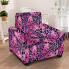 Purple Butterfly Leopard Armchair Slipcover