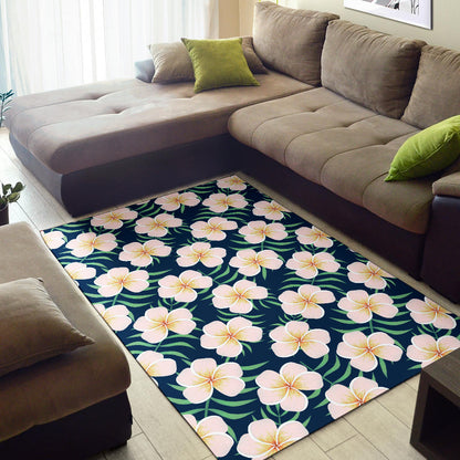 Pink Plumeria Pattern Print Design PM016 Area Rugs